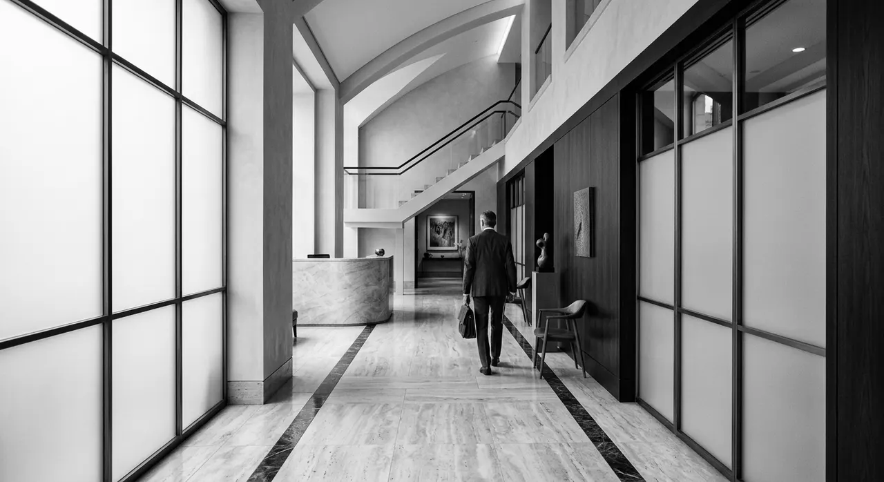 A private banking hall in Hong Kong