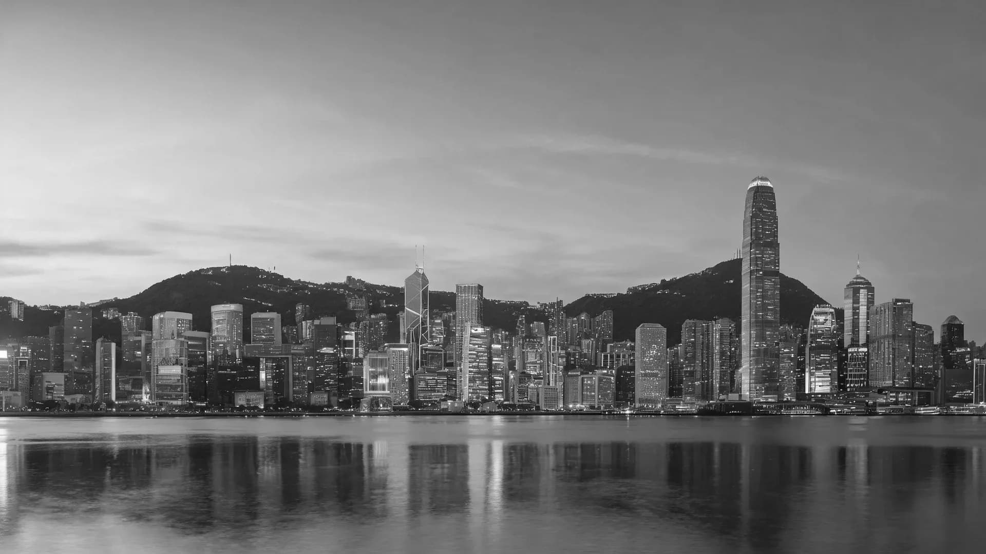 Hong Kong skyline at dusk